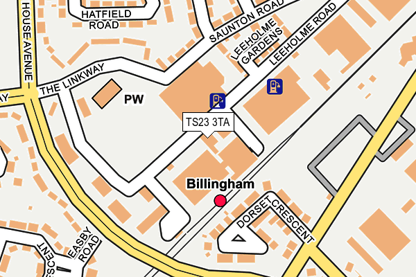Map of BILLINGHAM WINDOWS AND CONSERVATORIES LIMITED at local scale