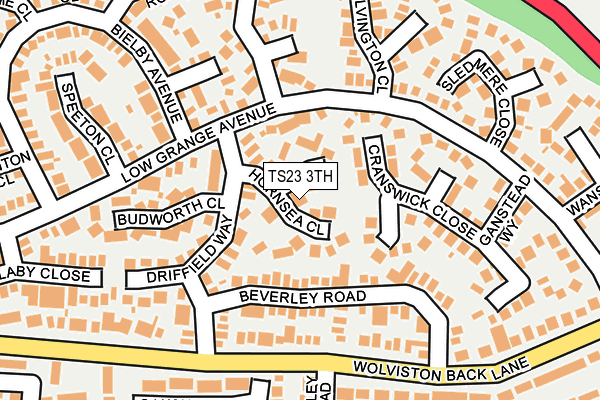 TS23 3TH map - OS OpenMap – Local (Ordnance Survey)