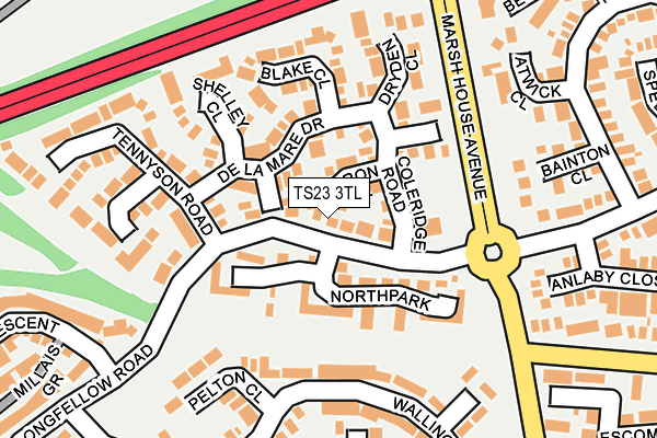 TS23 3TL map - OS OpenMap – Local (Ordnance Survey)