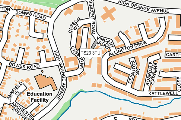 TS23 3TU map - OS OpenMap – Local (Ordnance Survey)