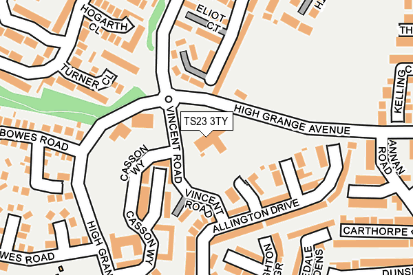 TS23 3TY map - OS OpenMap – Local (Ordnance Survey)