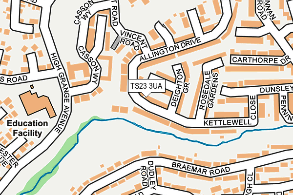 TS23 3UA map - OS OpenMap – Local (Ordnance Survey)