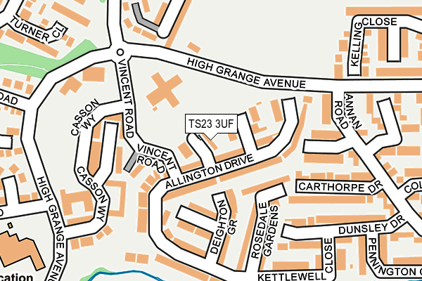 TS23 3UF map - OS OpenMap – Local (Ordnance Survey)