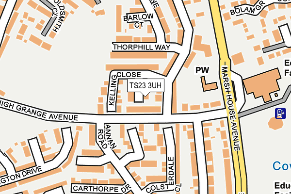 TS23 3UH map - OS OpenMap – Local (Ordnance Survey)