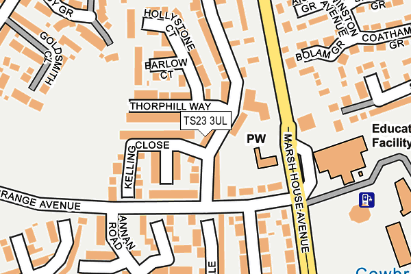 TS23 3UL map - OS OpenMap – Local (Ordnance Survey)