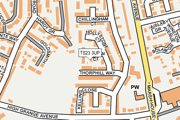 TS23 3UP map - OS OpenMap – Local (Ordnance Survey)