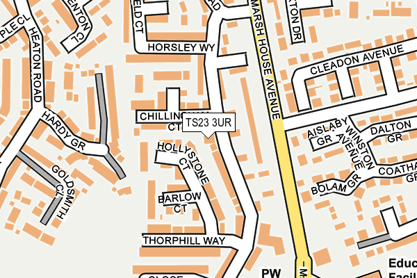 TS23 3UR map - OS OpenMap – Local (Ordnance Survey)