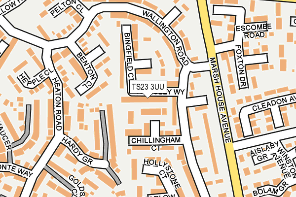 TS23 3UU map - OS OpenMap – Local (Ordnance Survey)
