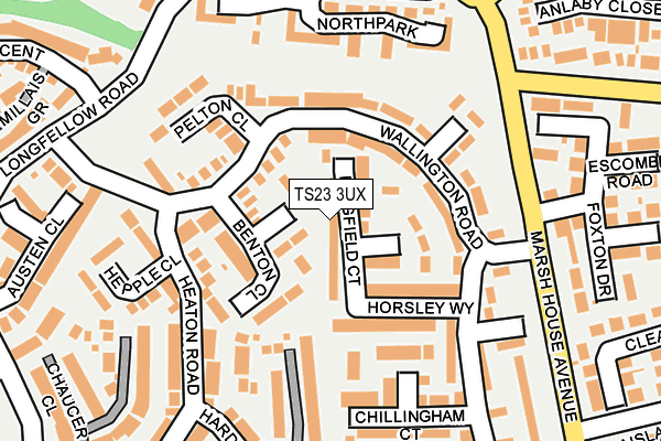 TS23 3UX map - OS OpenMap – Local (Ordnance Survey)