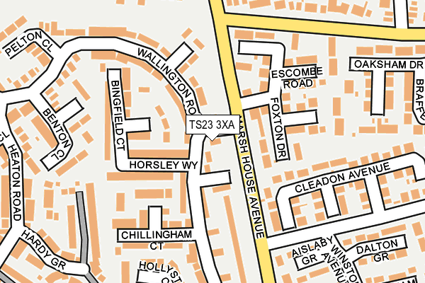 TS23 3XA map - OS OpenMap – Local (Ordnance Survey)