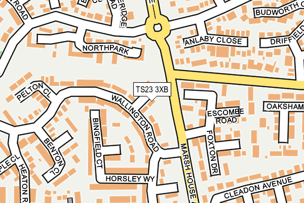TS23 3XB map - OS OpenMap – Local (Ordnance Survey)