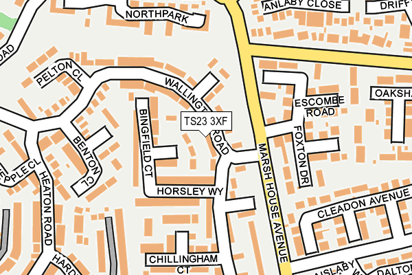 TS23 3XF map - OS OpenMap – Local (Ordnance Survey)