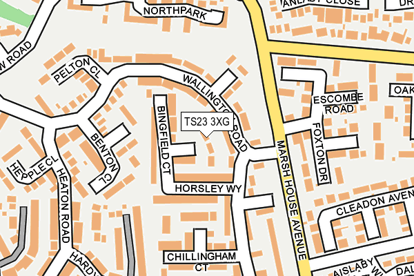 TS23 3XG map - OS OpenMap – Local (Ordnance Survey)