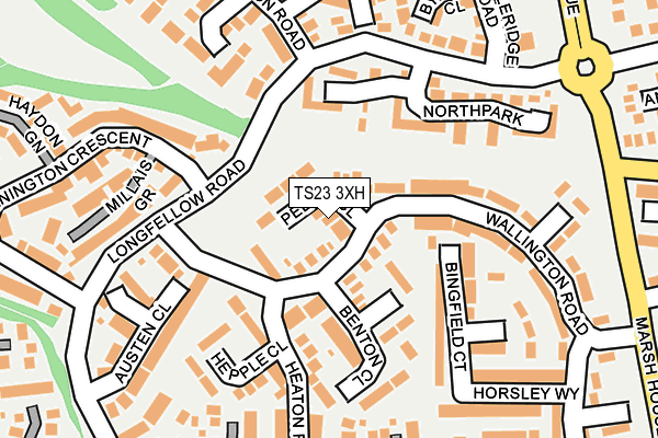 TS23 3XH map - OS OpenMap – Local (Ordnance Survey)