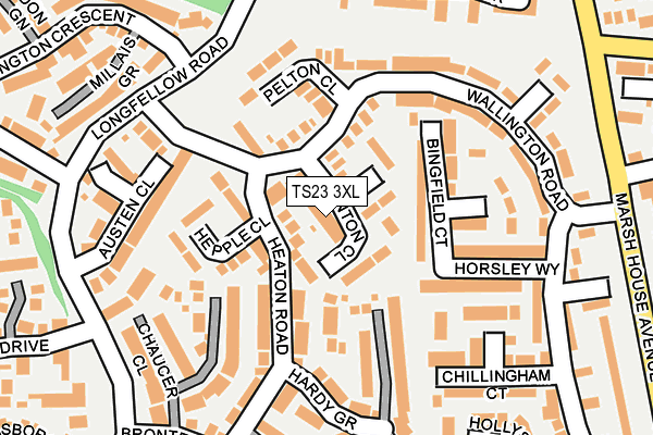 TS23 3XL map - OS OpenMap – Local (Ordnance Survey)