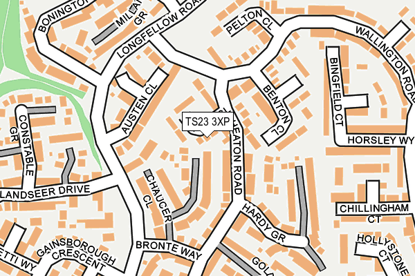 TS23 3XP map - OS OpenMap – Local (Ordnance Survey)