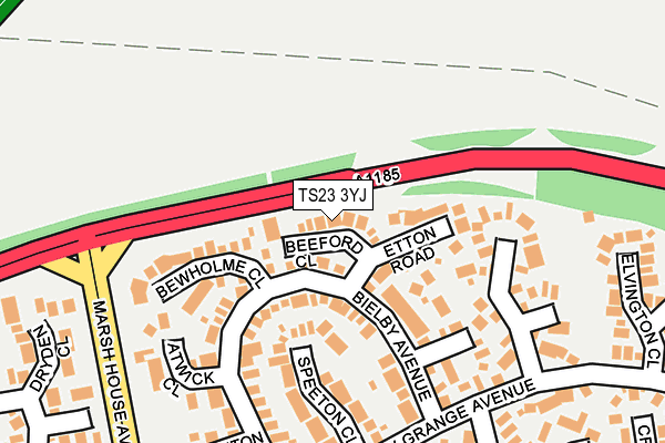 TS23 3YJ map - OS OpenMap – Local (Ordnance Survey)