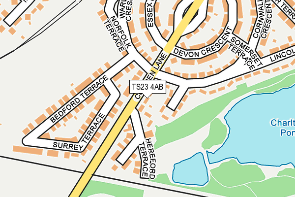 TS23 4AB map - OS OpenMap – Local (Ordnance Survey)