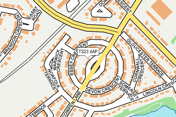 TS23 4AP map - OS OpenMap – Local (Ordnance Survey)