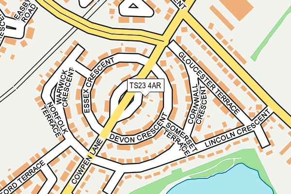 TS23 4AR map - OS OpenMap – Local (Ordnance Survey)