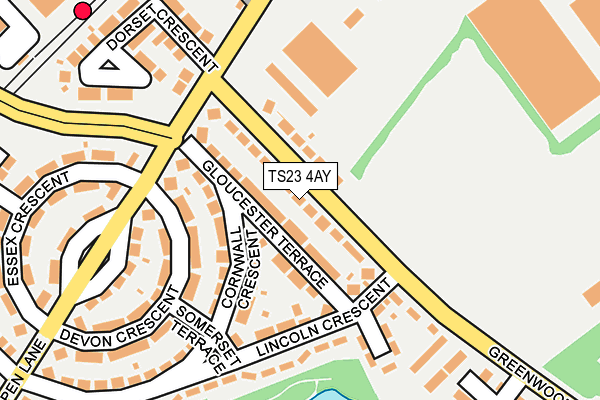 TS23 4AY map - OS OpenMap – Local (Ordnance Survey)