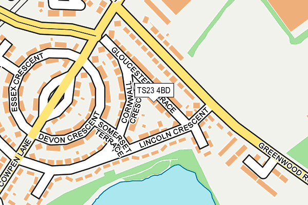 TS23 4BD map - OS OpenMap – Local (Ordnance Survey)