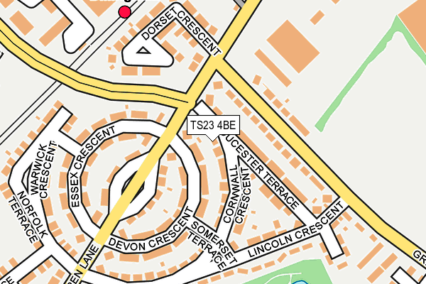 TS23 4BE map - OS OpenMap – Local (Ordnance Survey)