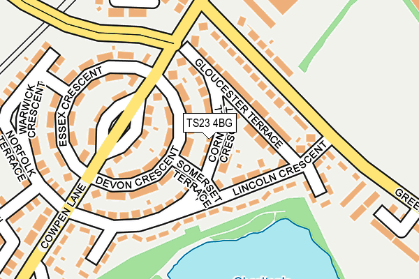 TS23 4BG map - OS OpenMap – Local (Ordnance Survey)