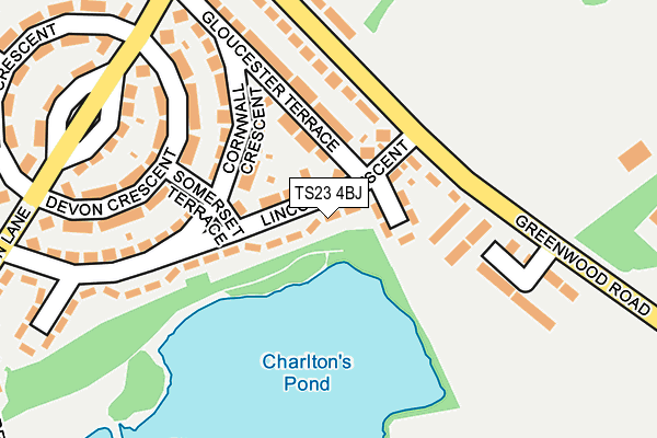 TS23 4BJ map - OS OpenMap – Local (Ordnance Survey)