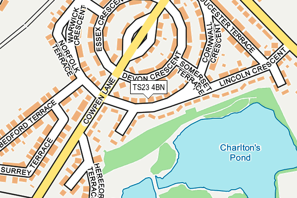 TS23 4BN map - OS OpenMap – Local (Ordnance Survey)