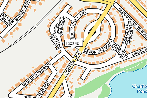 TS23 4BT map - OS OpenMap – Local (Ordnance Survey)