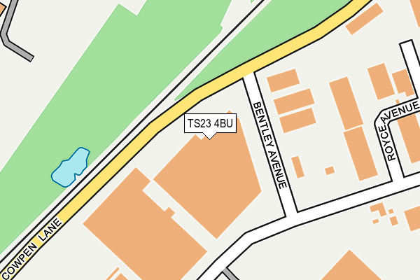 TS23 4BU map - OS OpenMap – Local (Ordnance Survey)