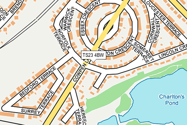 TS23 4BW map - OS OpenMap – Local (Ordnance Survey)