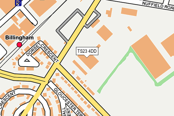 TS23 4DD map - OS OpenMap – Local (Ordnance Survey)
