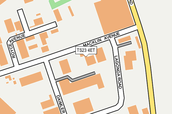 TS23 4ET map - OS OpenMap – Local (Ordnance Survey)