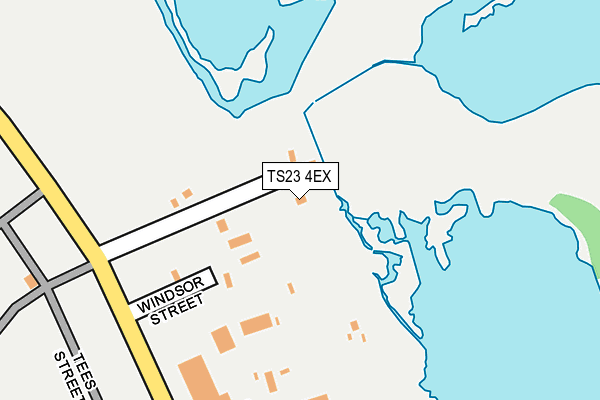 TS23 4EX map - OS OpenMap – Local (Ordnance Survey)