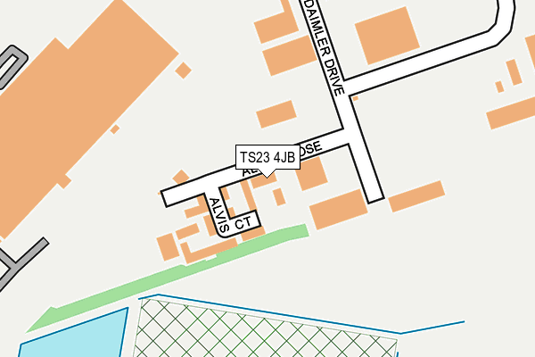 TS23 4JB map - OS OpenMap – Local (Ordnance Survey)