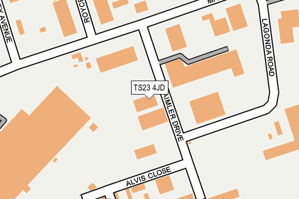 TS23 4JD map - OS OpenMap – Local (Ordnance Survey)