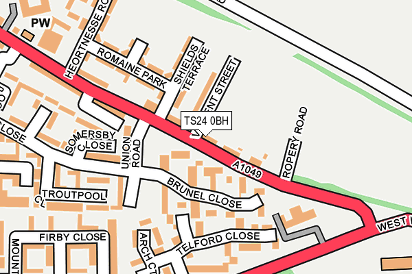 TS24 0BH map - OS OpenMap – Local (Ordnance Survey)
