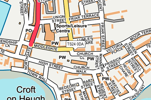 TS24 0DA map - OS OpenMap – Local (Ordnance Survey)