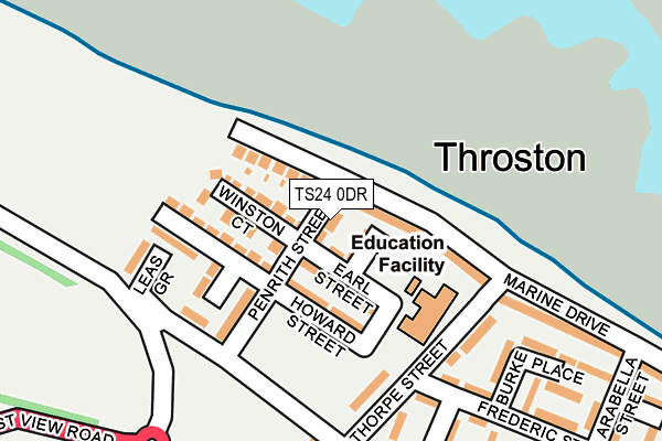 TS24 0DR map - OS OpenMap – Local (Ordnance Survey)
