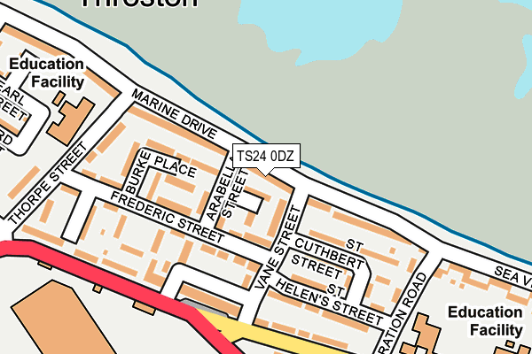 TS24 0DZ map - OS OpenMap – Local (Ordnance Survey)
