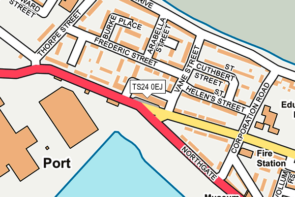 TS24 0EJ map - OS OpenMap – Local (Ordnance Survey)