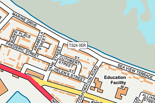 TS24 0ER map - OS OpenMap – Local (Ordnance Survey)