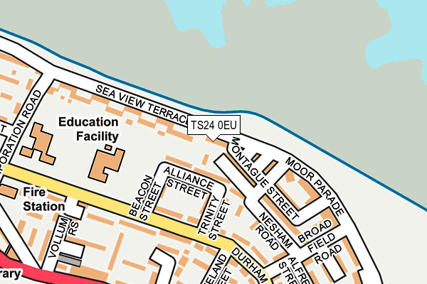 TS24 0EU map - OS OpenMap – Local (Ordnance Survey)