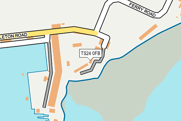 TS24 0FB map - OS OpenMap – Local (Ordnance Survey)