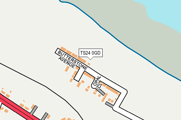 TS24 0GD map - OS OpenMap – Local (Ordnance Survey)