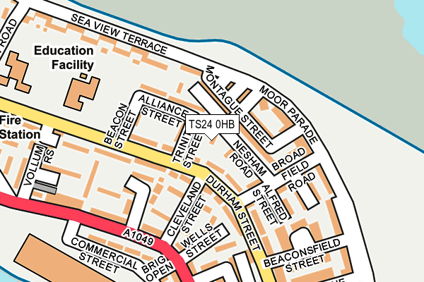 TS24 0HB map - OS OpenMap – Local (Ordnance Survey)