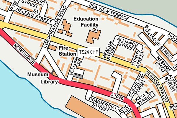 TS24 0HF map - OS OpenMap – Local (Ordnance Survey)