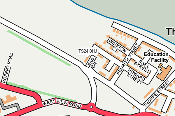 TS24 0HJ map - OS OpenMap – Local (Ordnance Survey)